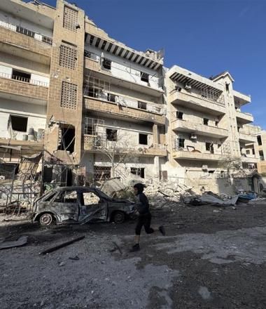 Destroyed building in Syria