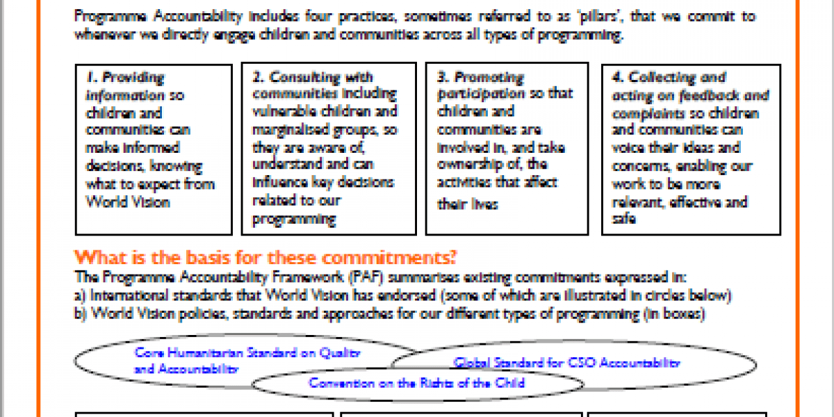 World Vision's Programme Accountability Framework